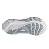 Women's ASICS GEL-Kayano 32 stability trainers in white and champagne color with supportive design and cushioned soles.
