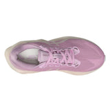 Women's ASICS Novablast 6 neutral daily trainers in Hazy Lilac and Rose Dust with breathable mesh upper and cushioned midsole.