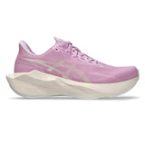 Women's ASICS Novablast 6 neutral daily trainers in Hazy Lilac and Rose Dust with breathable mesh upper and cushioned sole.