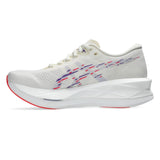 Women's ASICS Sonicblast Tokyo tempo trainers in cream and blue fade with breathable mesh upper and supportive sole.