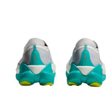 Women's Hoka Mach X 2 running shoes in frost electric aqua with B-width, featuring breathable mesh and cushioned sole.