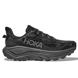 Women's Hoka Challenger 8 running shoes in black with B-width, featuring a supportive design and cushioned sole for comfort.