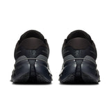Men's On Cloudrunner 3 Waterproof road running shoes in black with grey accents, featuring breathable mesh and cushioned soles.