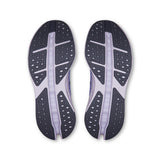 Women's On Cloudsurfer Max road running shoes with gray and pink accents, featuring breathable mesh uppers and cushioned soles.