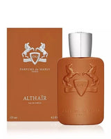 Althair Parfums de Marly men's fragrance 4.2 oz EDP spray in sealed box, showcasing the elegant perfume bottle.