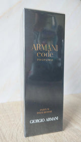 Giorgio Armani Armani Code Profumo 3.7 fl oz fragrance perfume spray with sleek bottle design and elegant packaging.