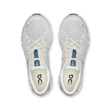 On Cloud X 4 men's training shoes in ivory and steel, showing the lightweight design and breathable mesh upper.