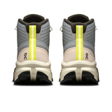 Women's On Cloudrock Mid Waterproof hiking boots, showing the rugged design and waterproof upper for outdoor adventures.