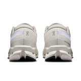 Women's On Cloudsurfer 2 road running shoes in light gray with blue accents, featuring cushioned soles and breathable mesh uppers.