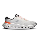 Men's On Cloudrunner 3 road running shoes in black and gray with cushioned soles and breathable mesh uppers.