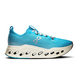 Women's On Cloudsurfer Max road running shoes in black with cushioned midsole and breathable upper, designed for comfort and performance.