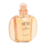 Christian Dior Dune Eau de Toilette women's perfume bottle with sleek design and floral accents, 3.4 fl oz (100ml).