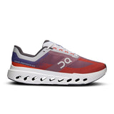 Men's On Cloudsurfer Next road running shoes in black and white, showcasing the breathable mesh upper and cushioned sole.