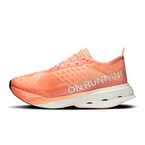 On Cloudboom Strike women's road running shoes with lightweight design and breathable mesh upper, ideal for performance running.