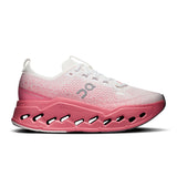 On Cloudsurfer Max women's road running shoes with breathable mesh and supportive cushioning, designed for comfort and performance.
