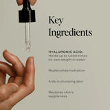 Bloomvera DIME Hyaluronic Acid Serum in 30ml, hydrating and plumping face serum with a clear bottle and dropper applicator.