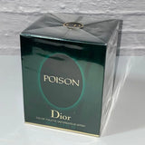 Dior Poison Eau de Toilette spray for women, 3.4 fl oz, featuring a sleek glass bottle with elegant fragrance design.