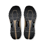 Men's On Cloudrock Low Waterproof hiking shoes with black and gray design, featuring durable outsole and waterproof upper.