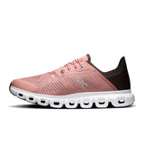On Cloud 6 Coast women's active life shoes in gray and white with cushioned soles and breathable mesh uppers.