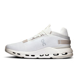 Men's On Cloudnova 2 active life sneakers in gray with white soles, featuring breathable mesh and supportive cushioning.