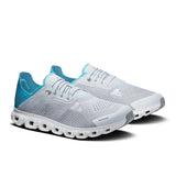 Men's On Cloud 6 Coast running shoes in black and white, featuring lightweight design and cushioned soles for active life.