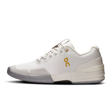 On THE ROGER Pro Ace women's active life shoe in black with white accents, featuring a sleek design and cushioned sole.