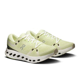 Men's On Cloudsurfer 2 road running shoes in black with white accents, featuring cushioned soles and breathable mesh upper.