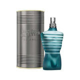 Jean Paul Gaultier Le Male men's fragrance bottle with distinctive design, showcasing the iconic Jean Paul Gaultier Le Male Eau de Toilette.