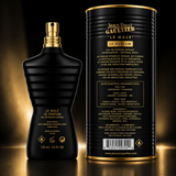 Jean Paul Gaultier Le Male Le Parfum Eau De Parfum Intense fragrance for men in a 125ml bottle, with sleek bottle design and dark accents.