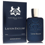 Layton Exclusif by Parfums De Marly Eau De Parfum spray bottle, 4.2 oz (125 ml), featuring elegant packaging and fragrance design.