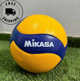 Bloomvera Mikasa Size 5 volleyball, yellow and blue, designed for indoor and outdoor training and matches, official match ball.