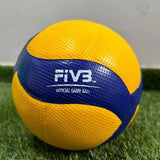 Bloomvera Mikasa official size 5 volleyball, yellow and blue, designed for indoor and outdoor training and match play.