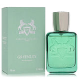 Parfums de Marly Oriana fragrance in a 2.5 oz spray bottle, elegant perfume bottle with a gold cap and floral design.