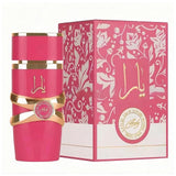 Bloomvera Yara Pink fragrance gift set with a premium travel tumbler, featuring elegant packaging and vibrant pink accents.
